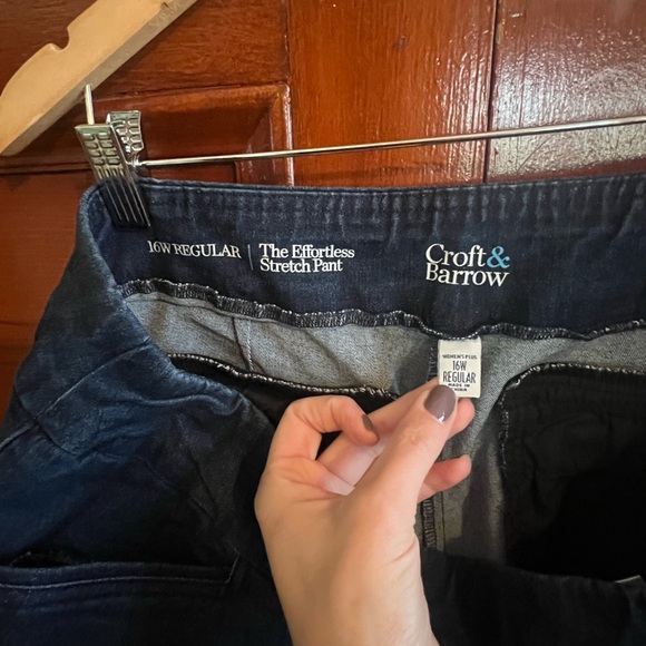 Dark Denim Effortless Stretch Pant - Picture 8 of 8